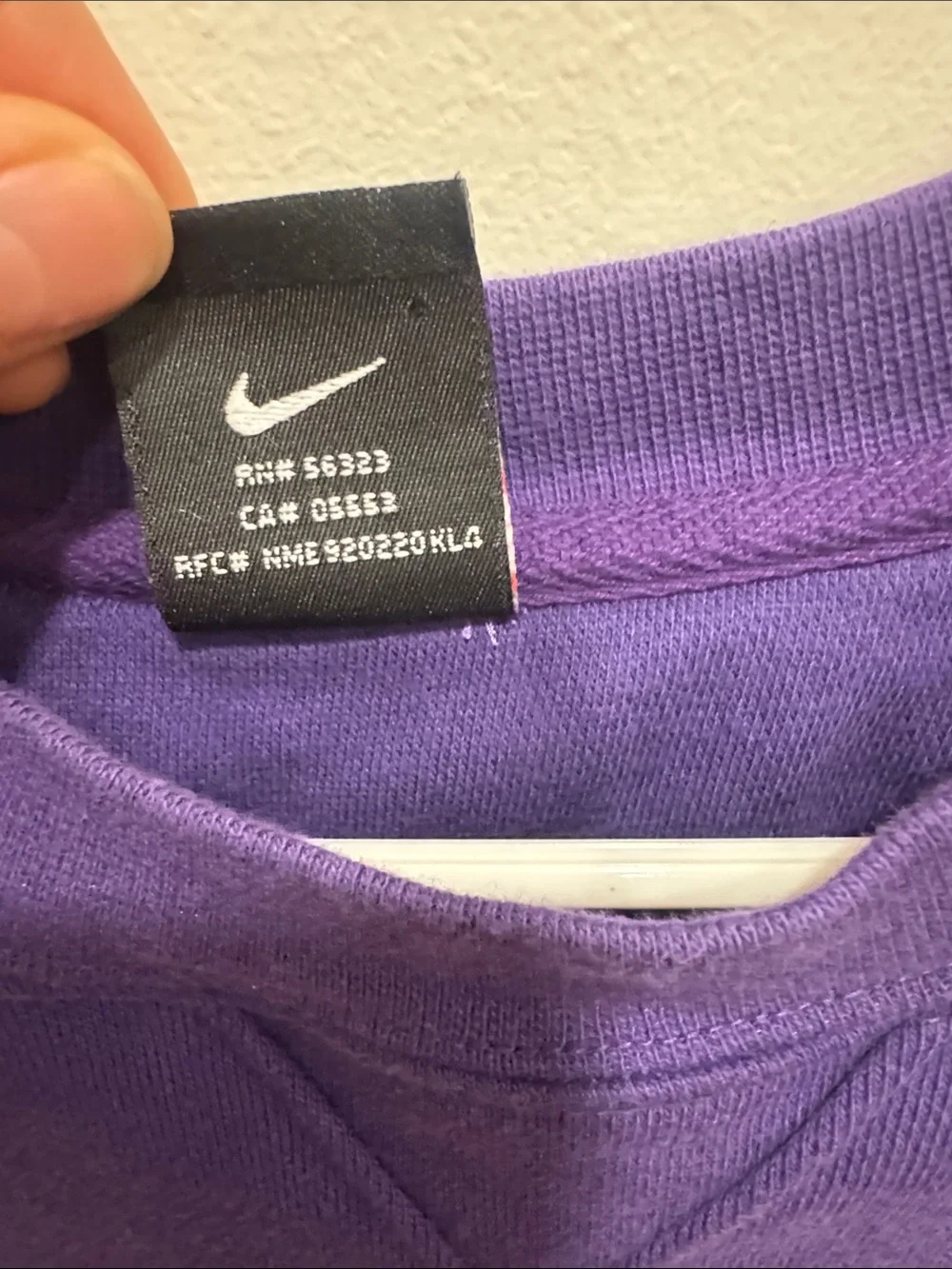 Nike Team Clemson Tigers Center Swoosh Sweatshirt Purple XXL